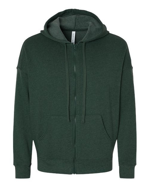 BELLA + CANVAS 3759 Unisex Sponge Fleece DTM Full-Zip Hoodie Sweatshirt