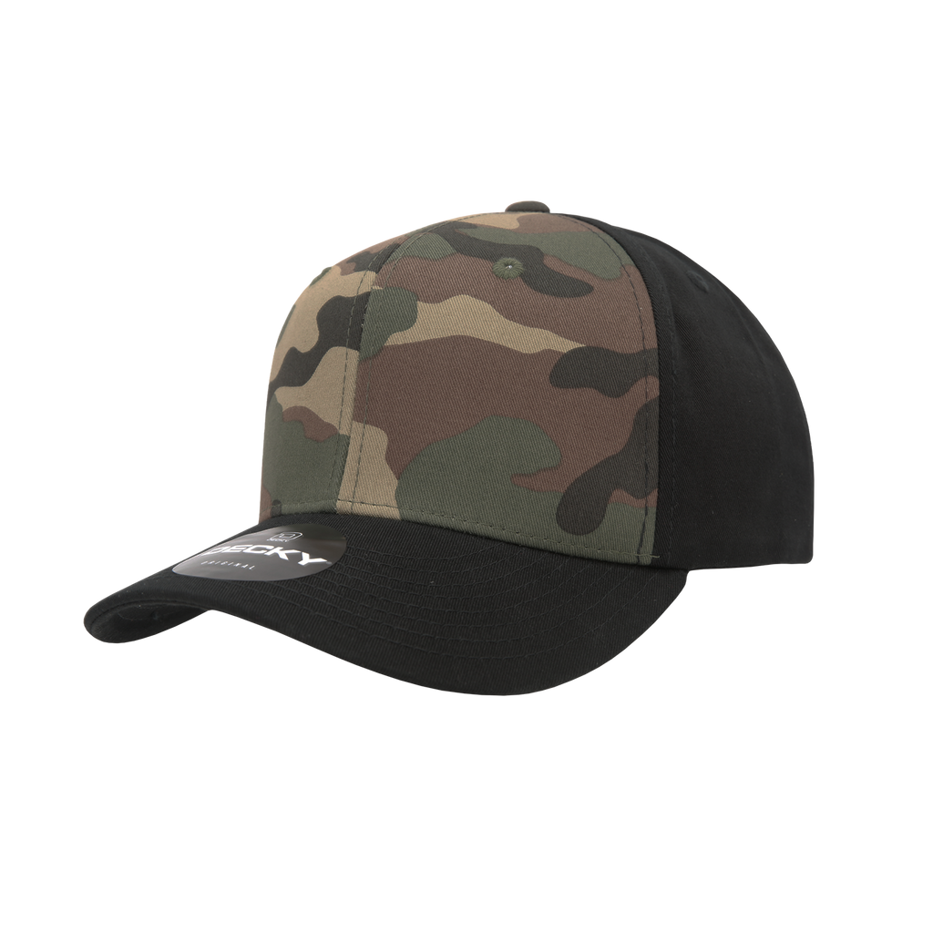 Decky 1048 6 Panel Mid Profile Structured Camo Cap