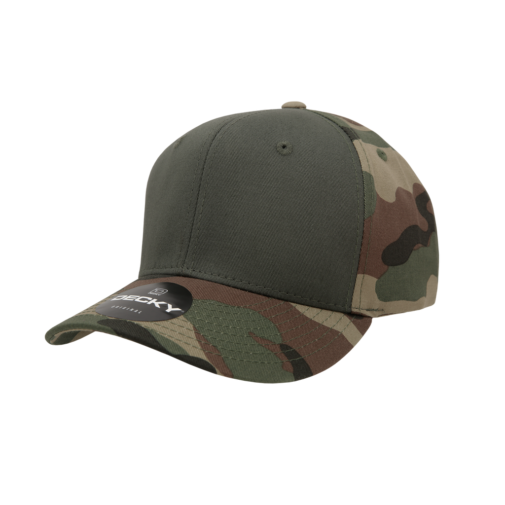 Decky 1048 6 Panel Mid Profile Structured Camo Cap