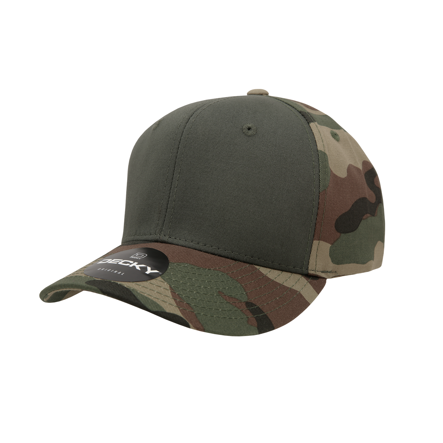 Decky 1048 6 Panel Mid Profile Structured Camo Cap