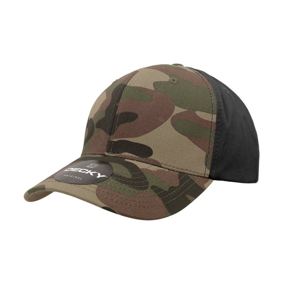 Decky 1048 6 Panel Mid Profile Structured Camo Cap