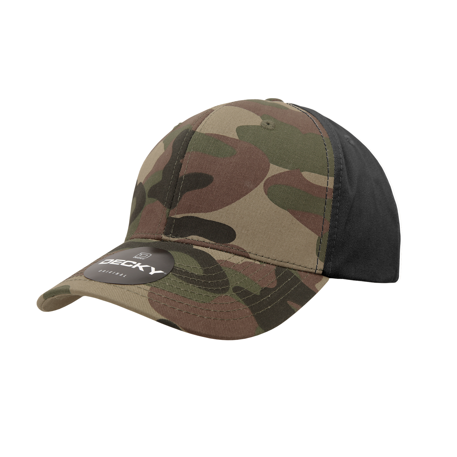 Decky 1048 6 Panel Mid Profile Structured Camo Cap