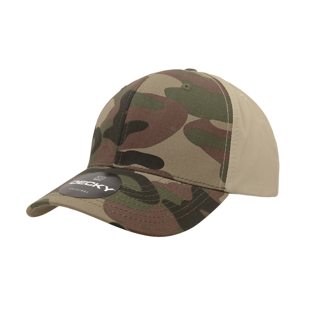 Decky 1048 6 Panel Mid Profile Structured Camo Cap