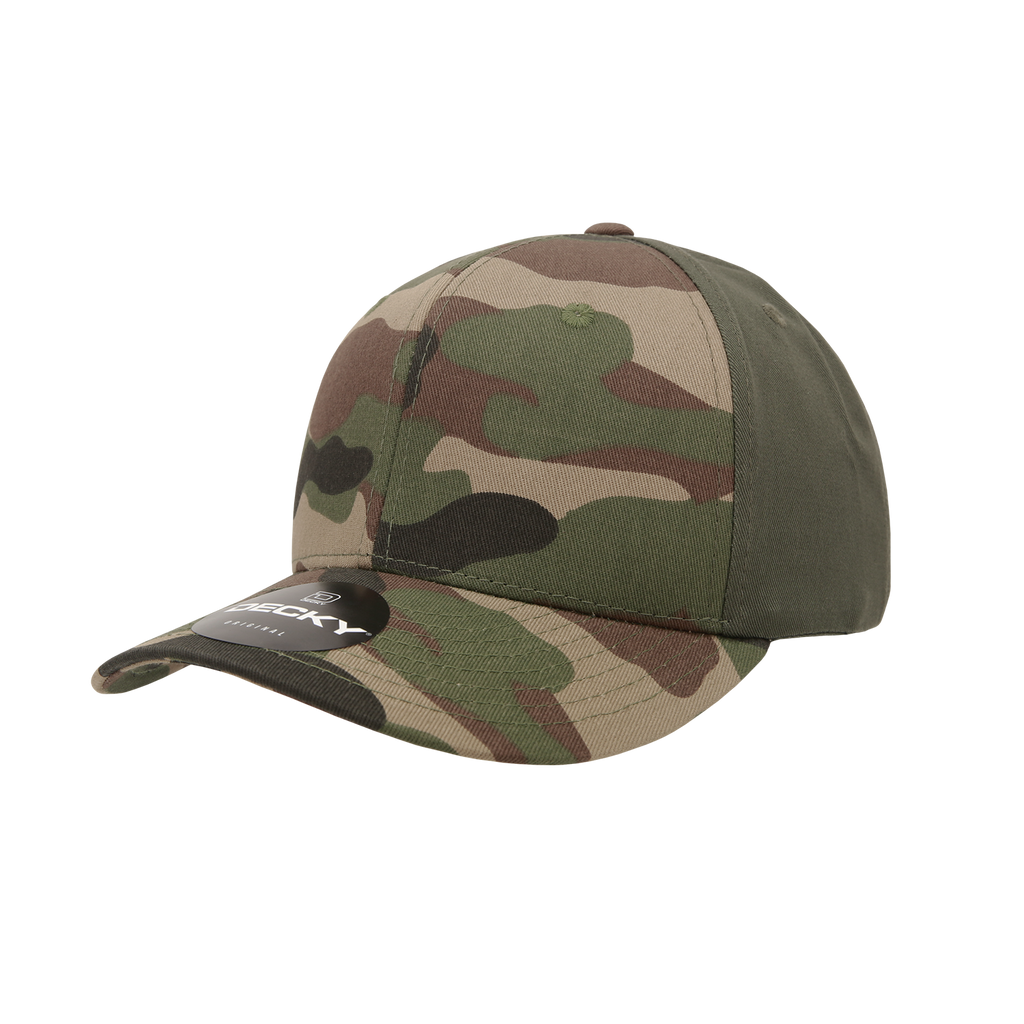 Decky 1048 6 Panel Mid Profile Structured Camo Cap