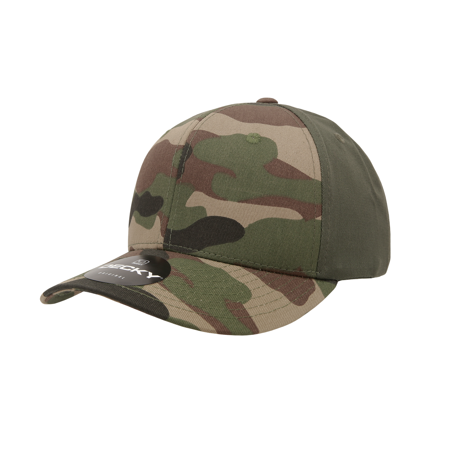 Decky 1048 6 Panel Mid Profile Structured Camo Cap