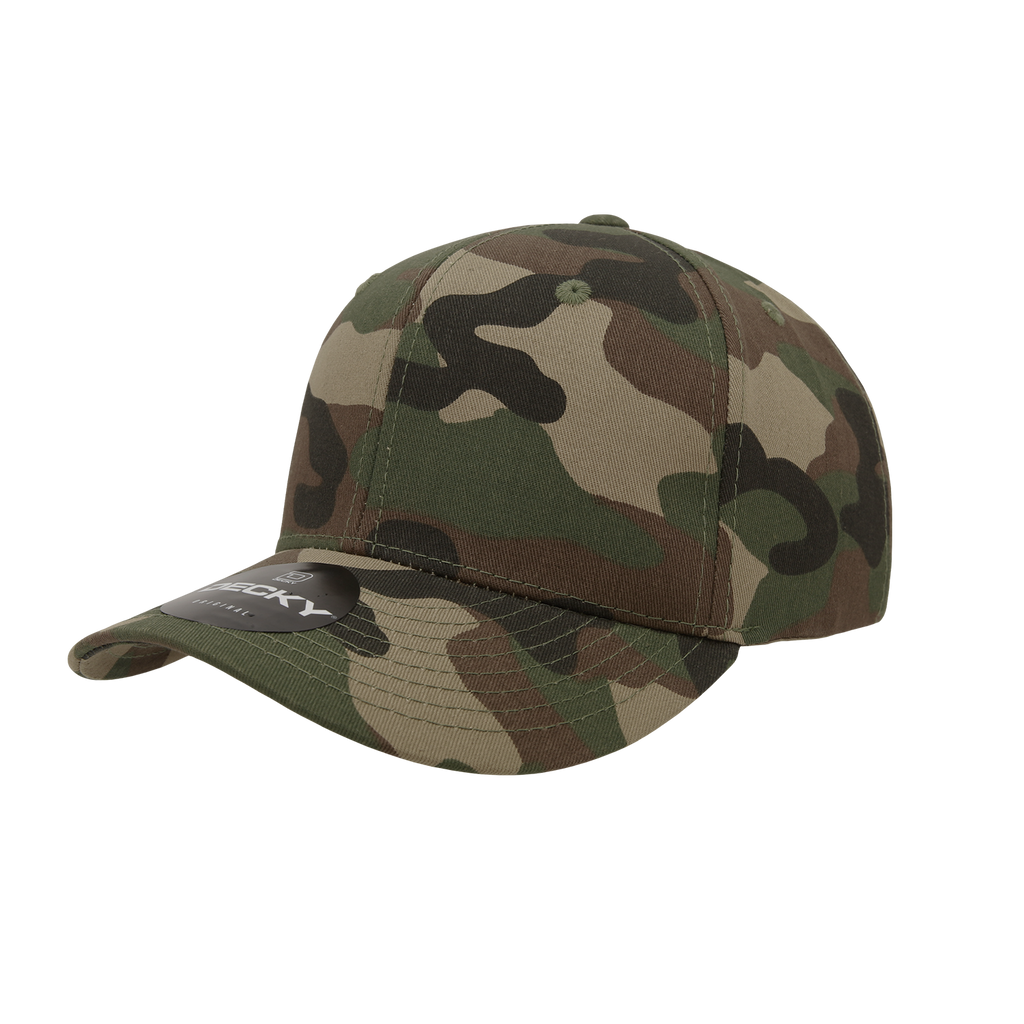 Decky 1048 6 Panel Mid Profile Structured Camo Cap
