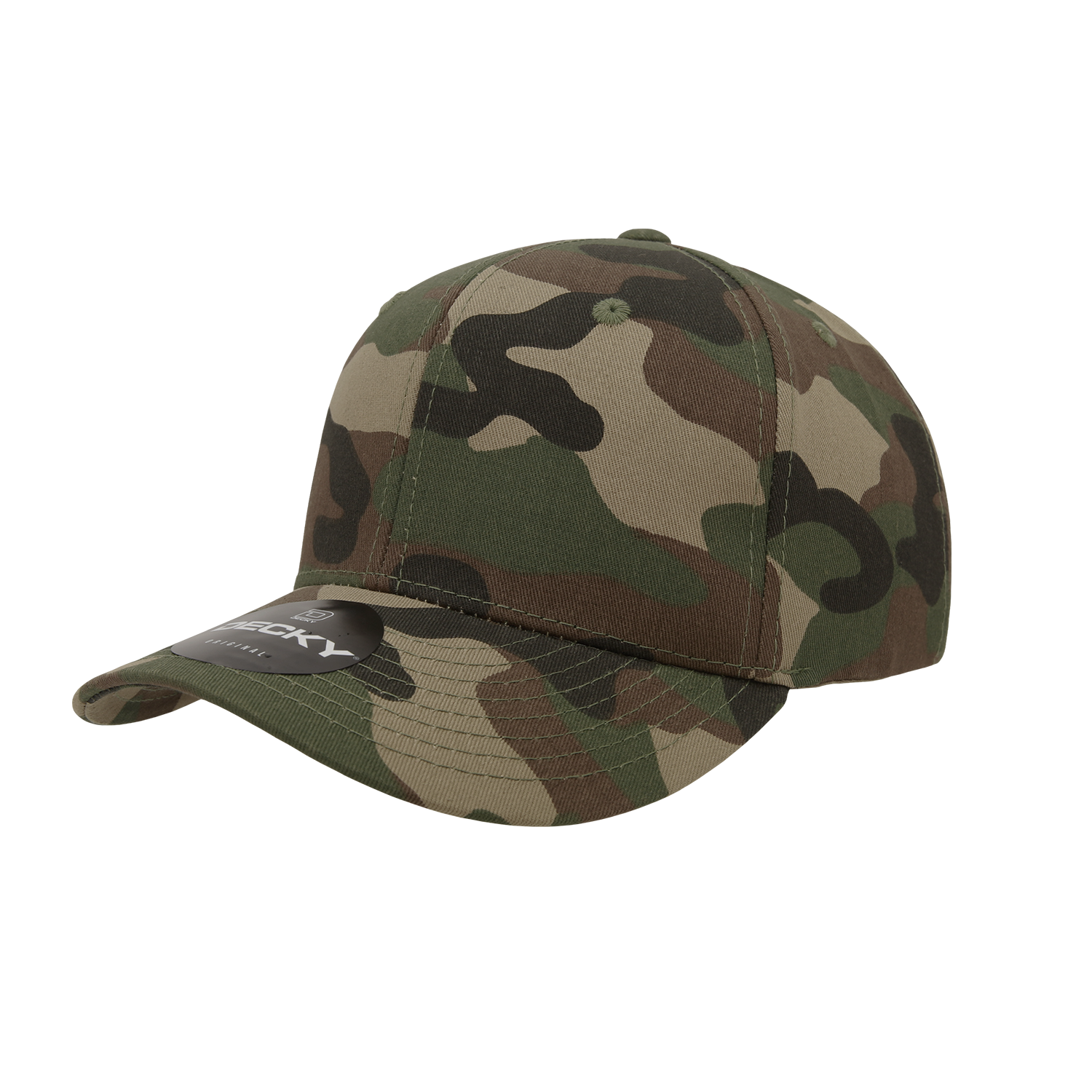 Decky 1048 6 Panel Mid Profile Structured Camo Cap