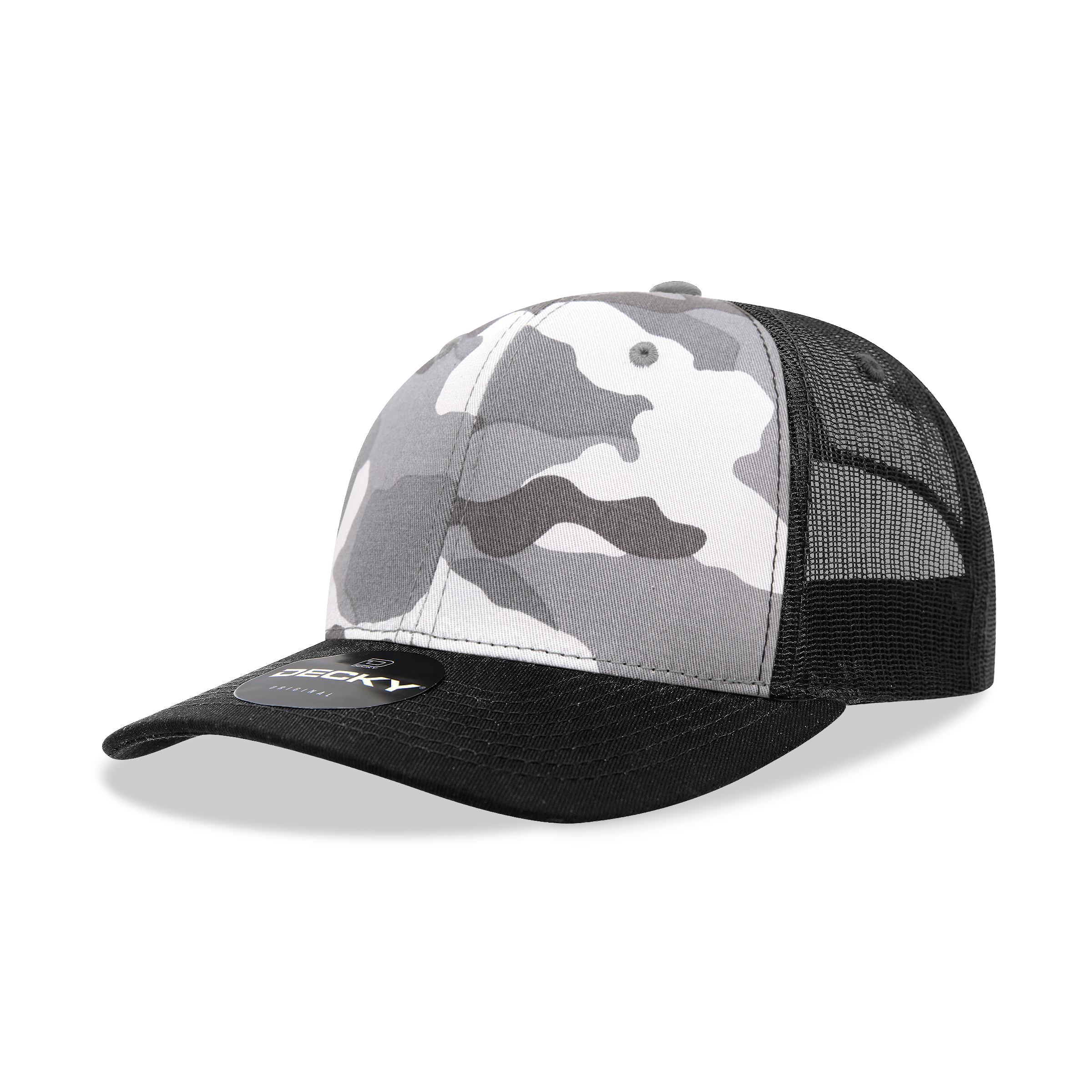Decky 1054 6 Panel Mid Profile Structured Camo Trucker