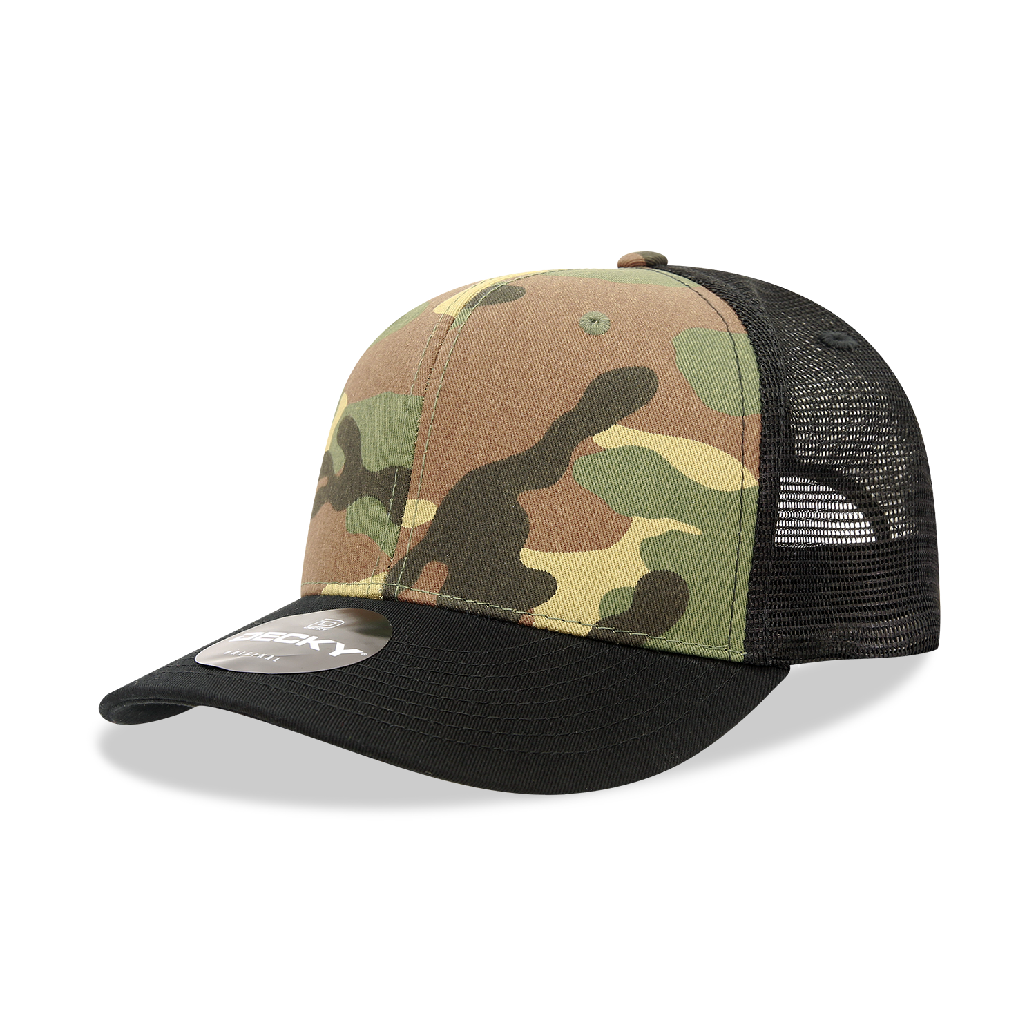 Decky 1054 6 Panel Mid Profile Structured Camo Trucker