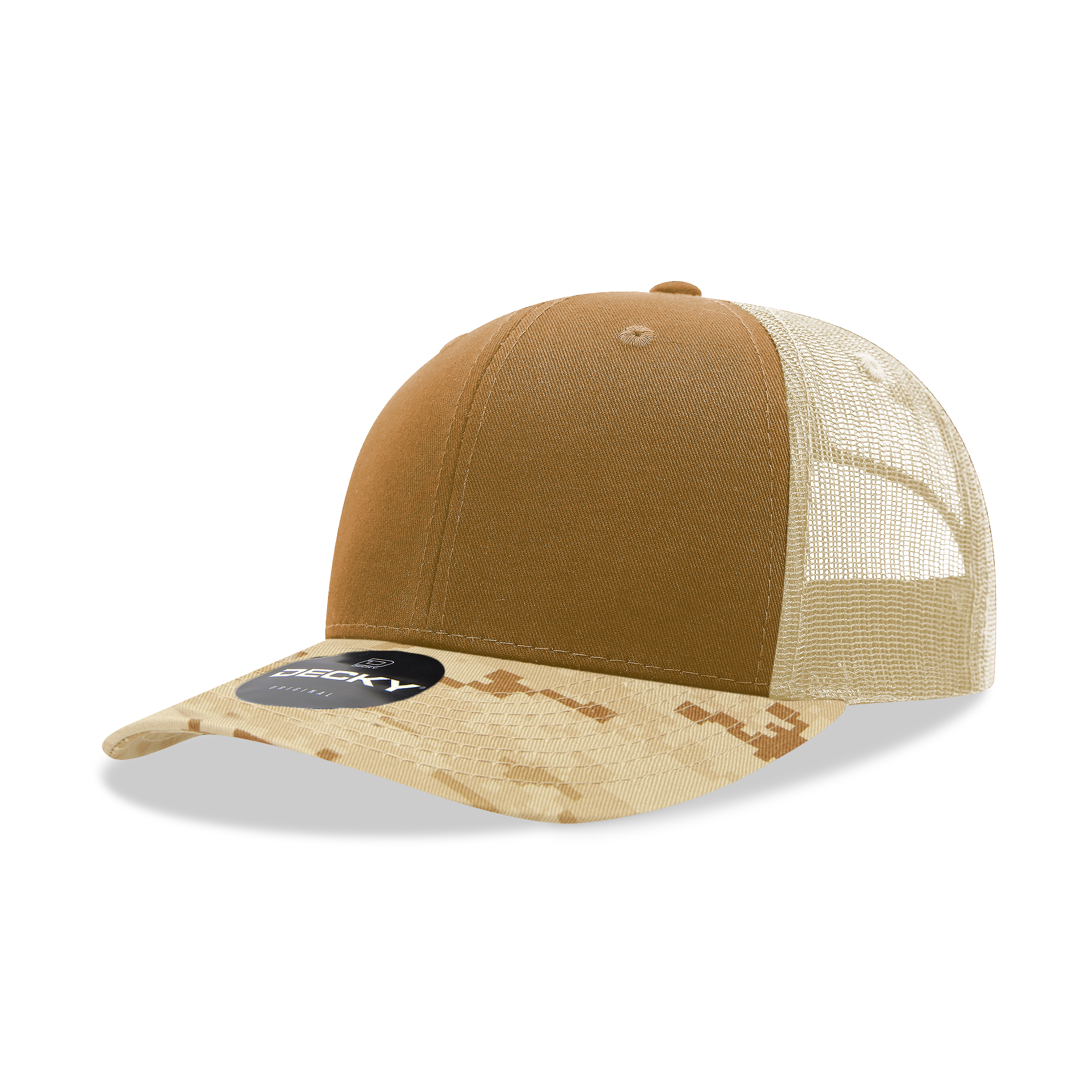 Decky 1054 6 Panel Mid Profile Structured Camo Trucker