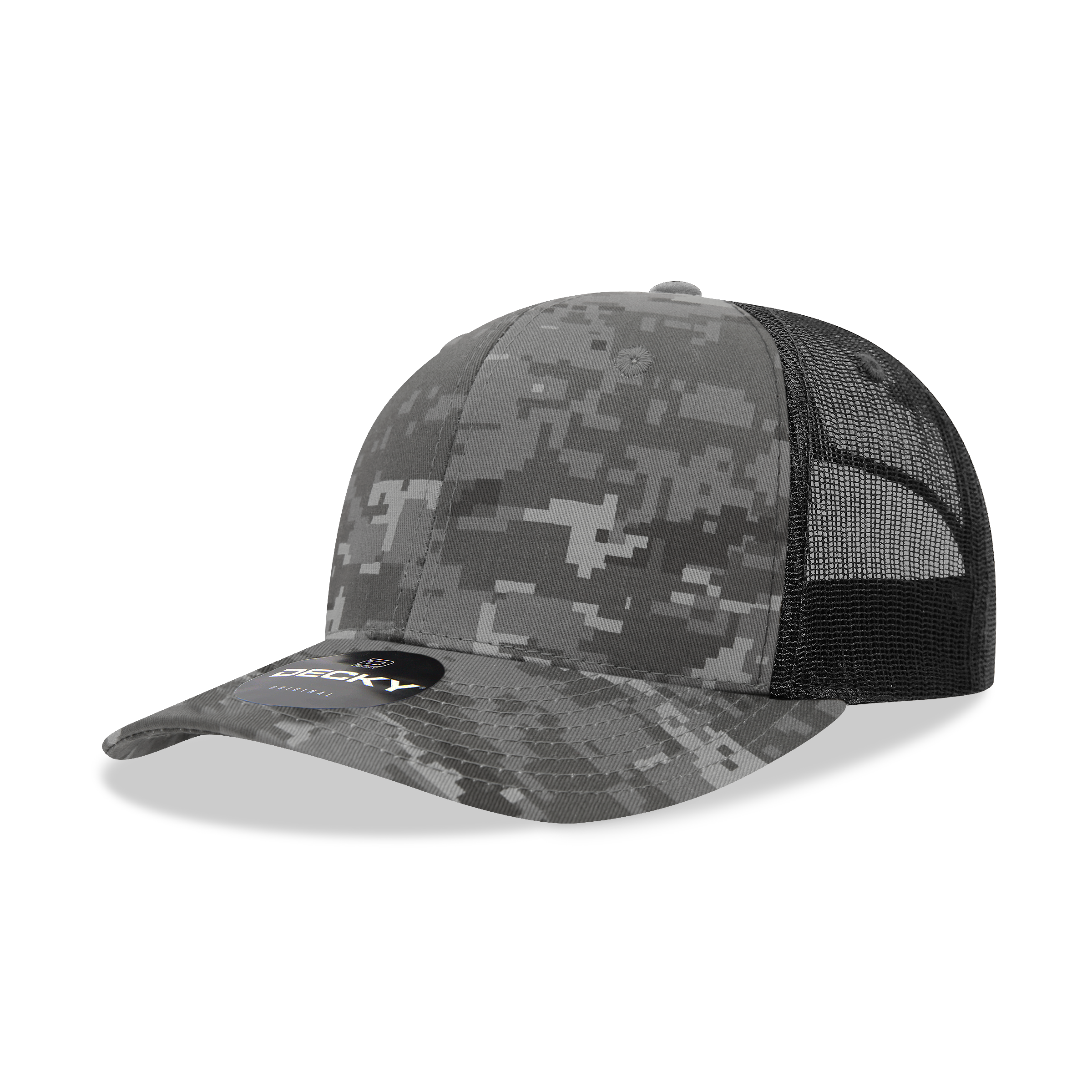 Decky 1054 6 Panel Mid Profile Structured Camo Trucker