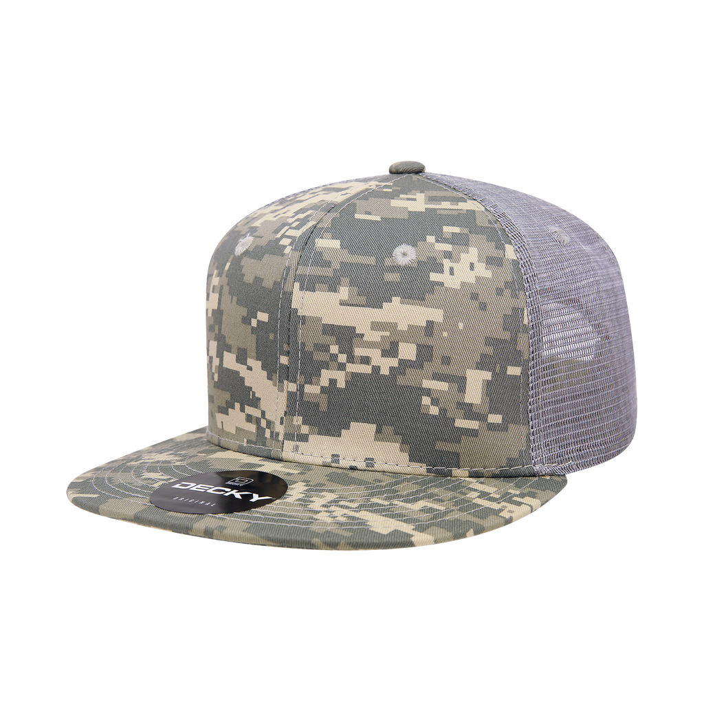 Decky 1055 6 Panel High Profile Structured Camo Trucker