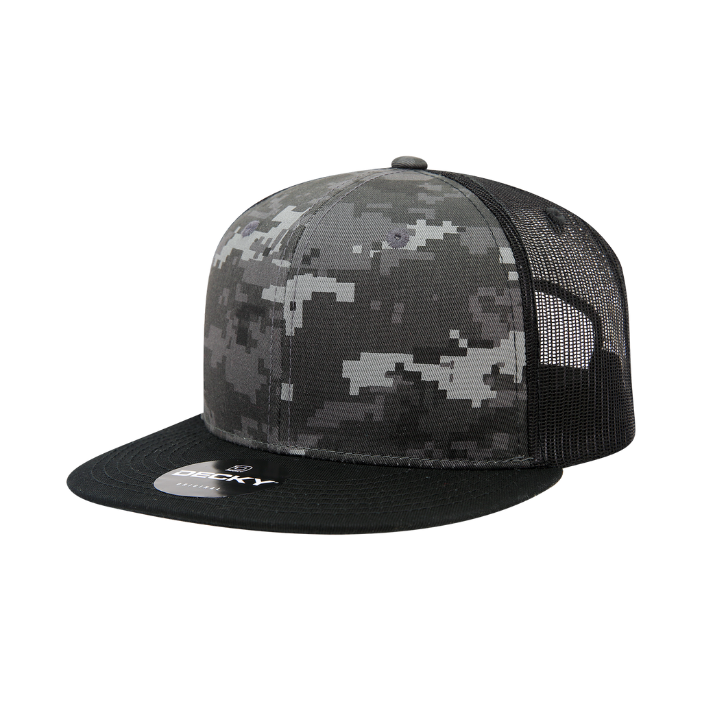 Decky 1055 6 Panel High Profile Structured Camo Trucker