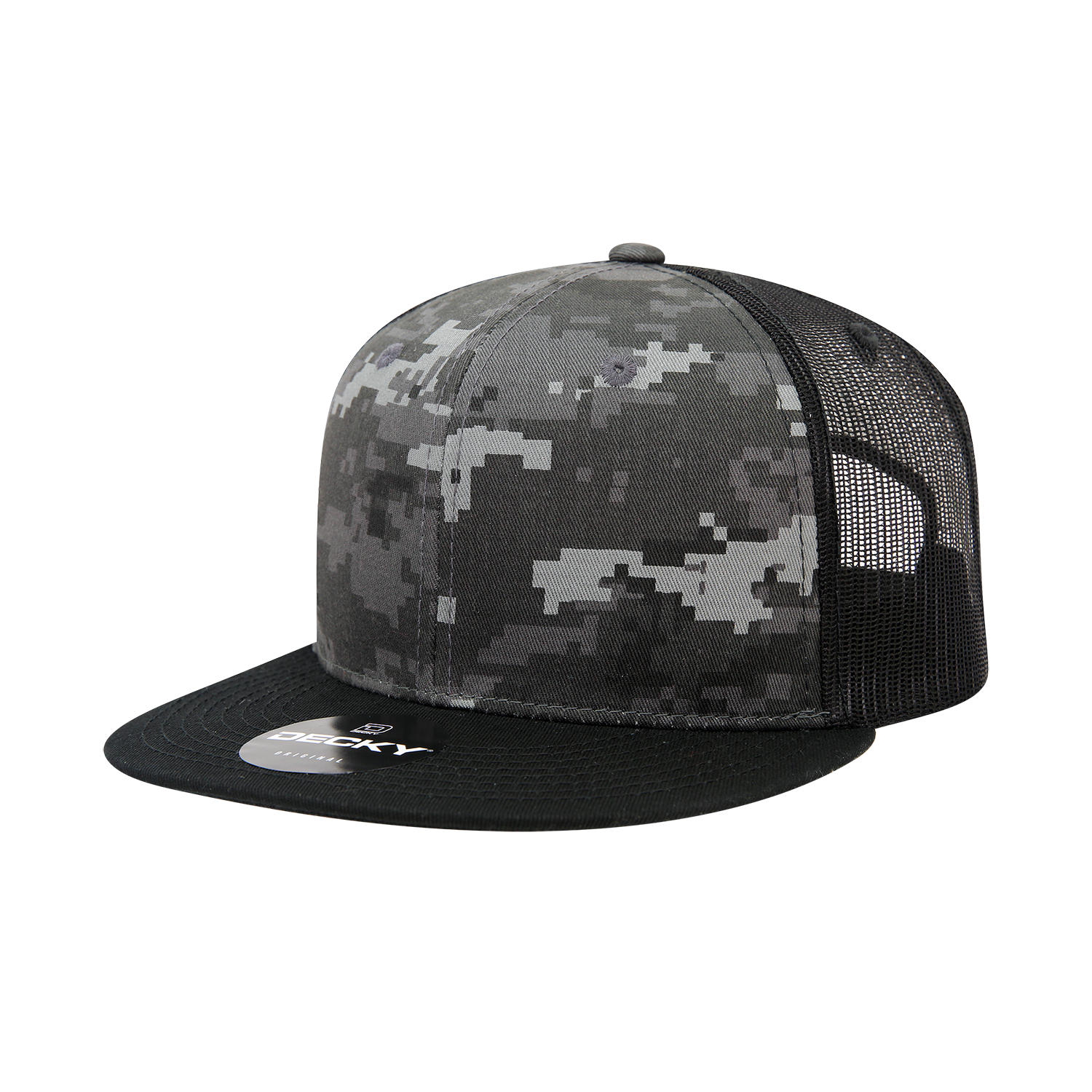 Decky 1055 6 Panel High Profile Structured Camo Trucker
