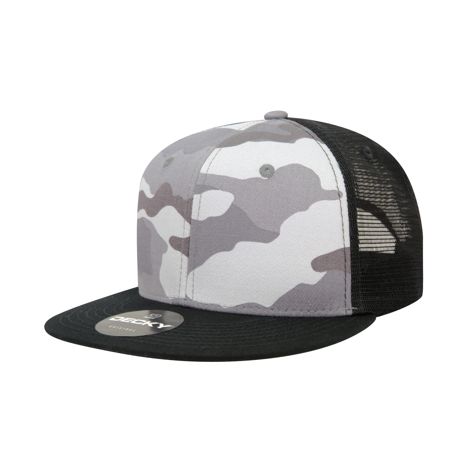 Decky 1055 6 Panel High Profile Structured Camo Trucker