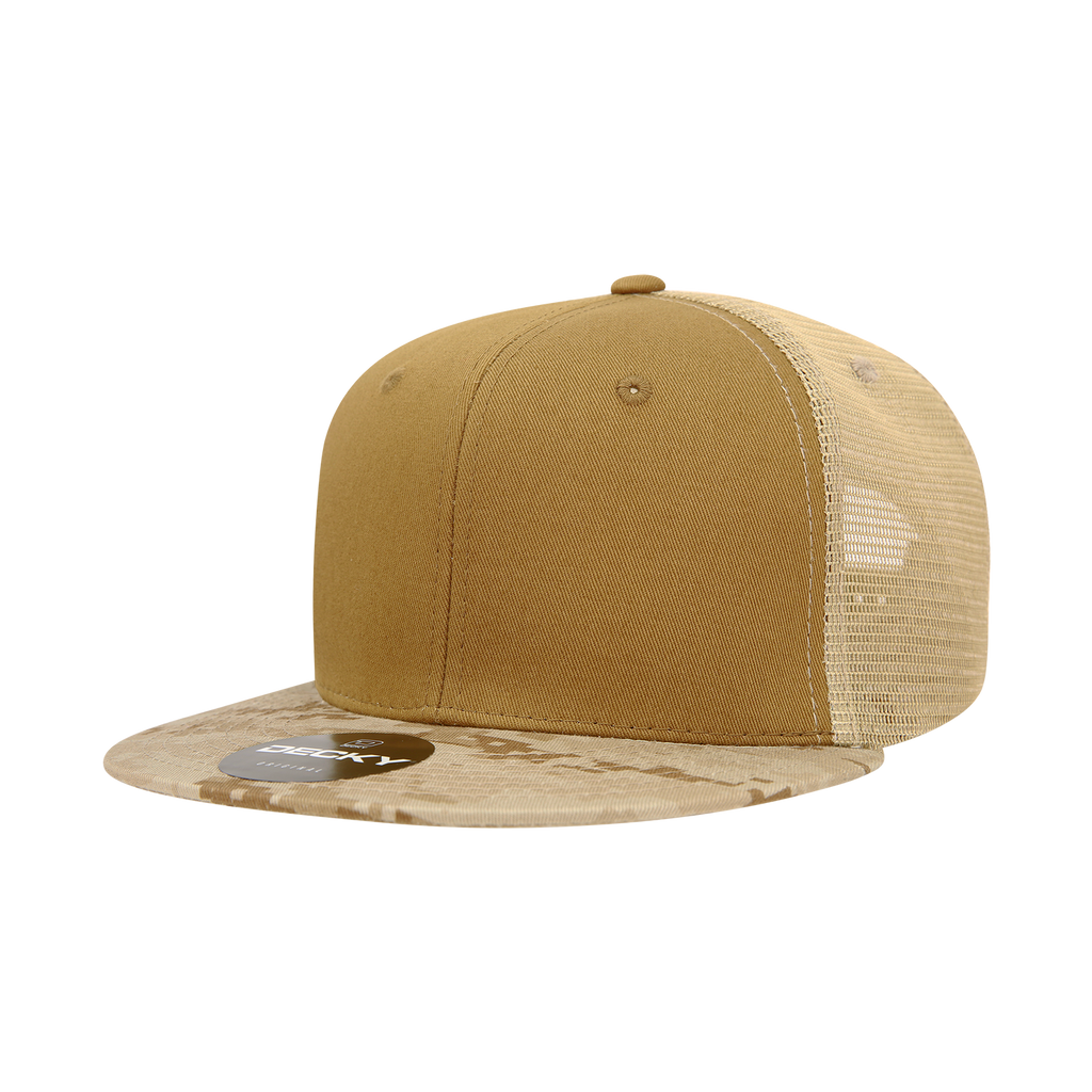Decky 1055 6 Panel High Profile Structured Camo Trucker