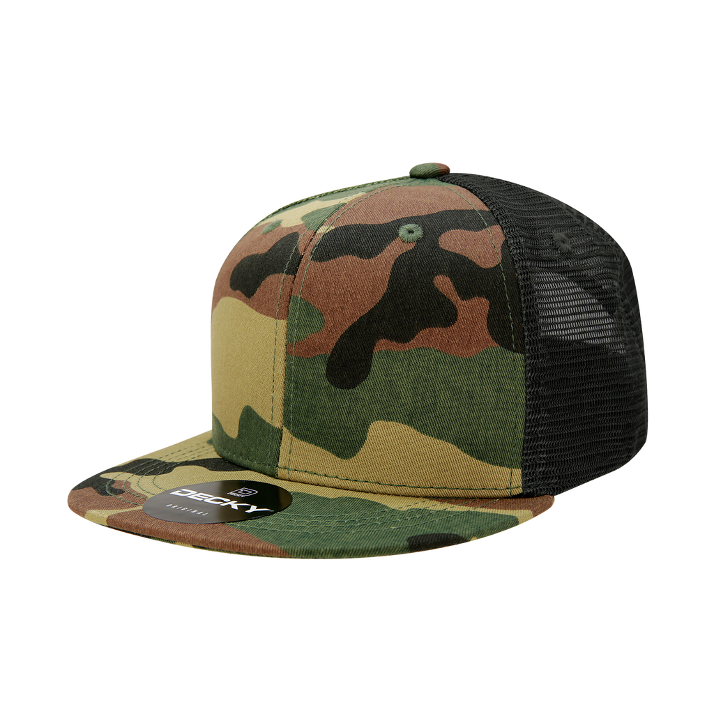 Decky 1055 6 Panel High Profile Structured Camo Trucker