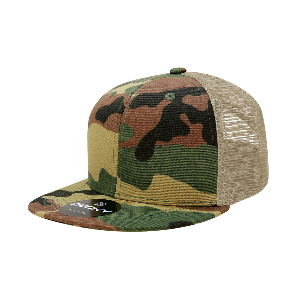 Decky 1055 6 Panel High Profile Structured Camo Trucker