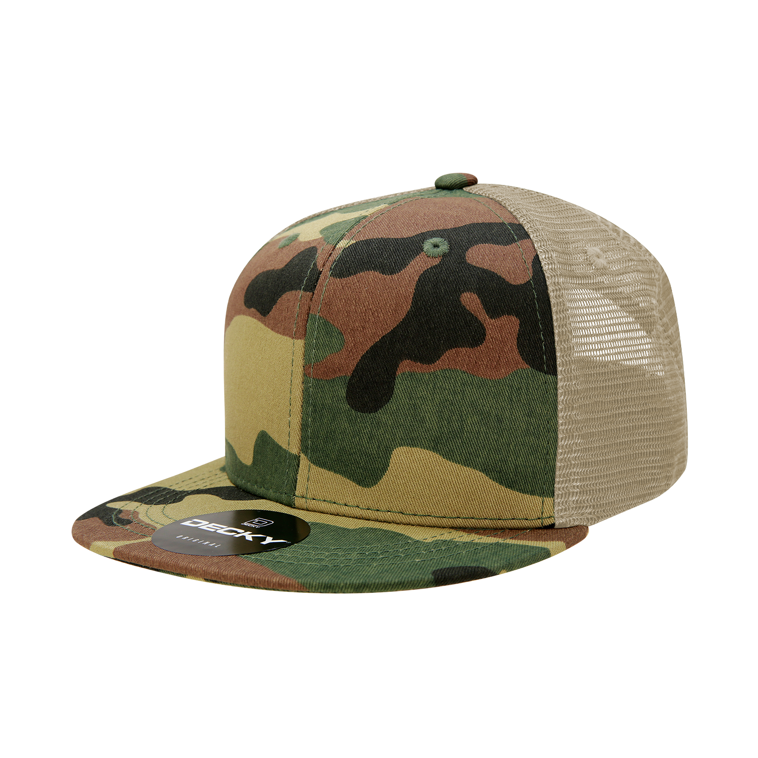 Decky 1055 6 Panel High Profile Structured Camo Trucker