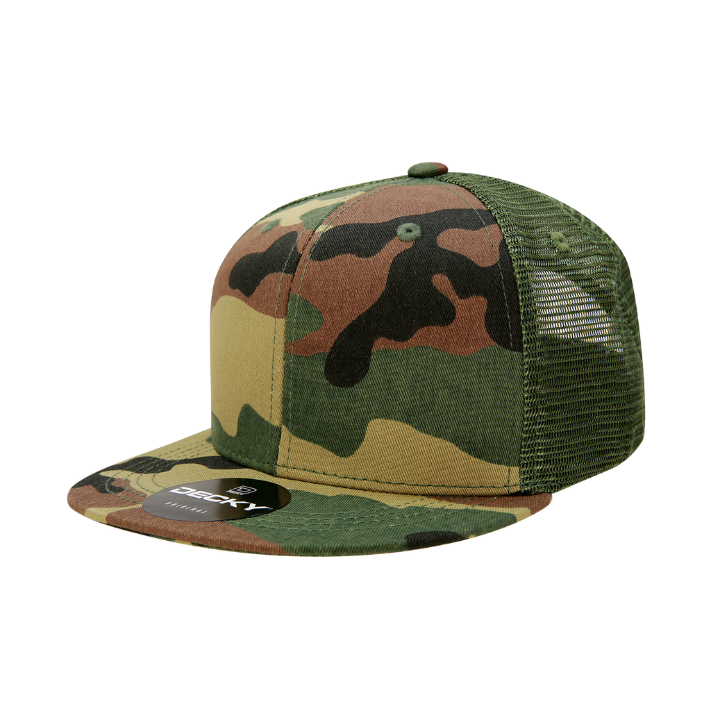 Decky 1055 6 Panel High Profile Structured Camo Trucker