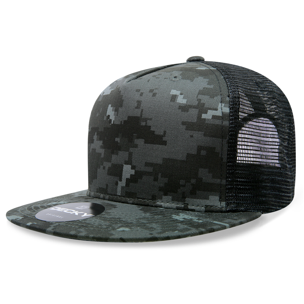 Decky 1063 5 Panel High Profile Structured Cotton/Poly Blend Trucker