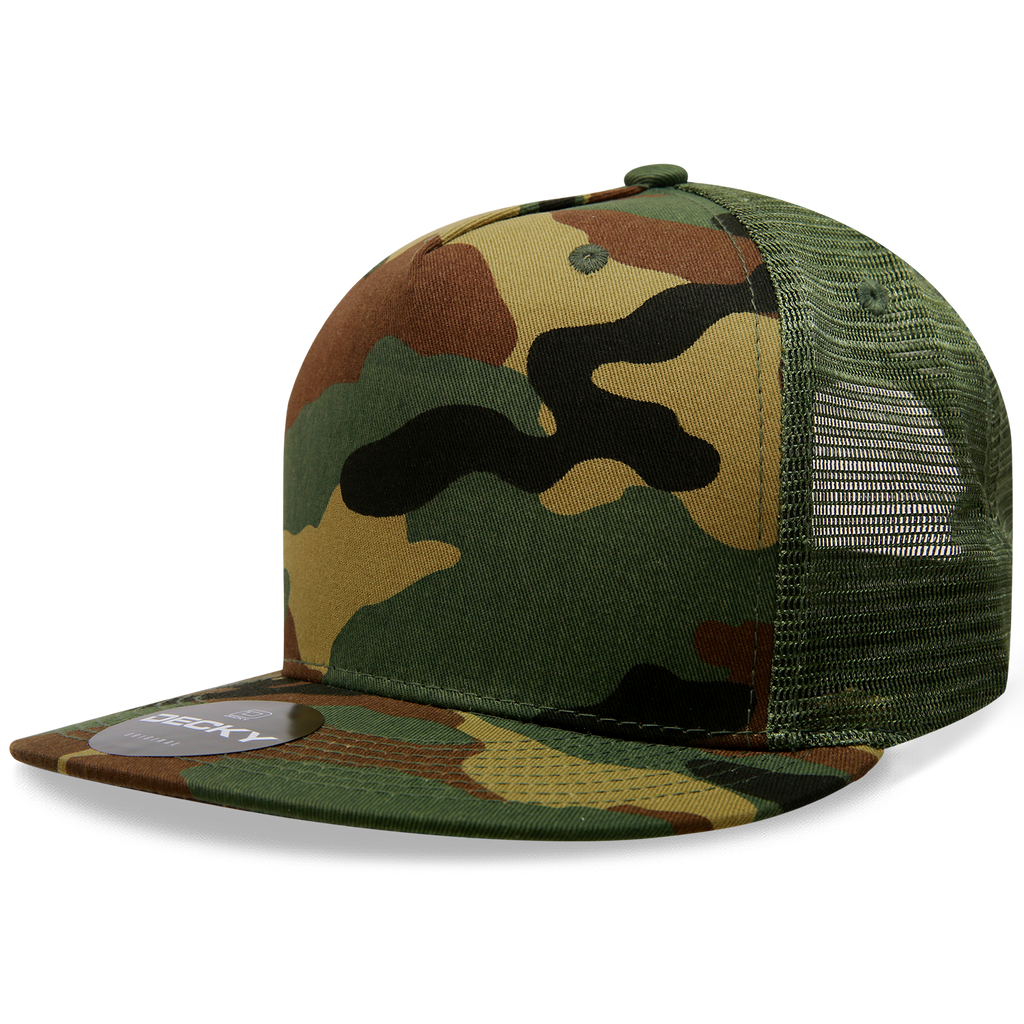 Decky 1063 5 Panel High Profile Structured Cotton/Poly Blend Trucker