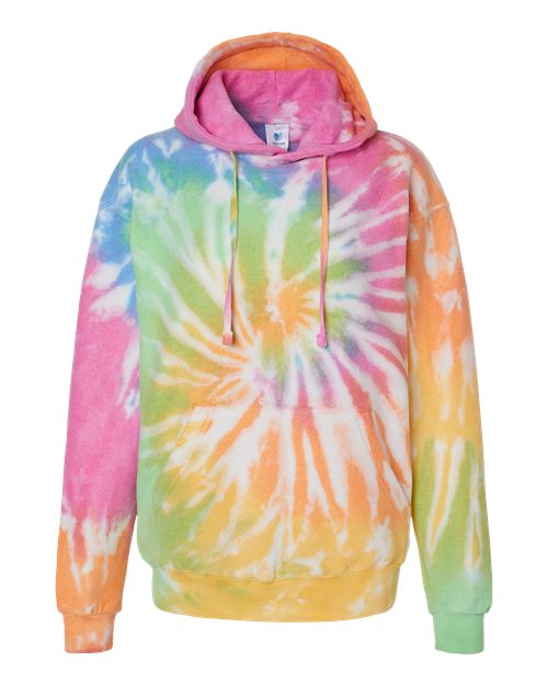 Colortone 8600 Unisex Tie-Dyed Cloud Inside-Out Fleece Hooded Sweatshirt