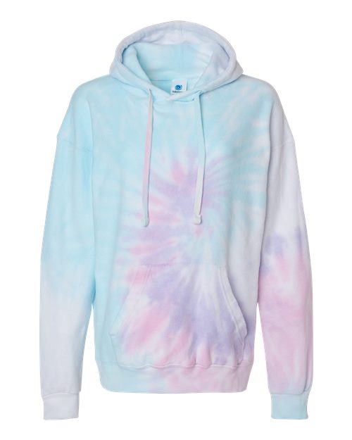 Colortone 8600 Unisex Tie-Dyed Cloud Inside-Out Fleece Hooded Sweatshirt