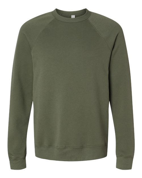 BELLA + CANVAS 3901 Unisex Sponge Fleece Raglan Crewneck Sweatshirt