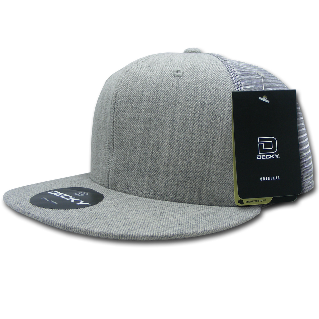 Decky 1075 Fitted Cotton Trucker Cap,BLK/WHT