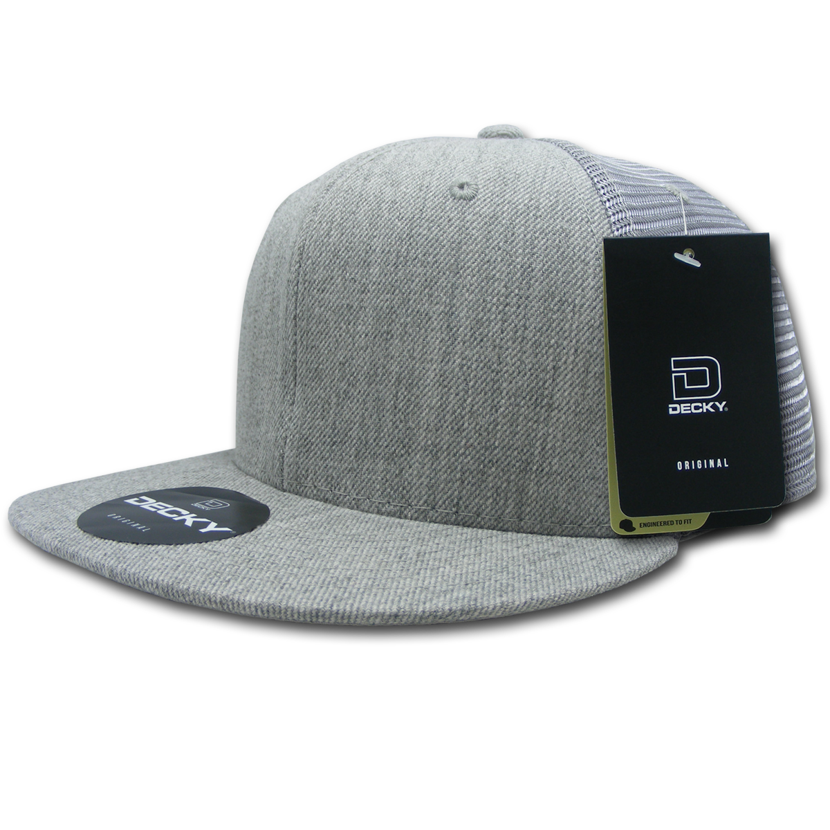 Decky 1075 Fitted Cotton Trucker Cap,BLK/WHT