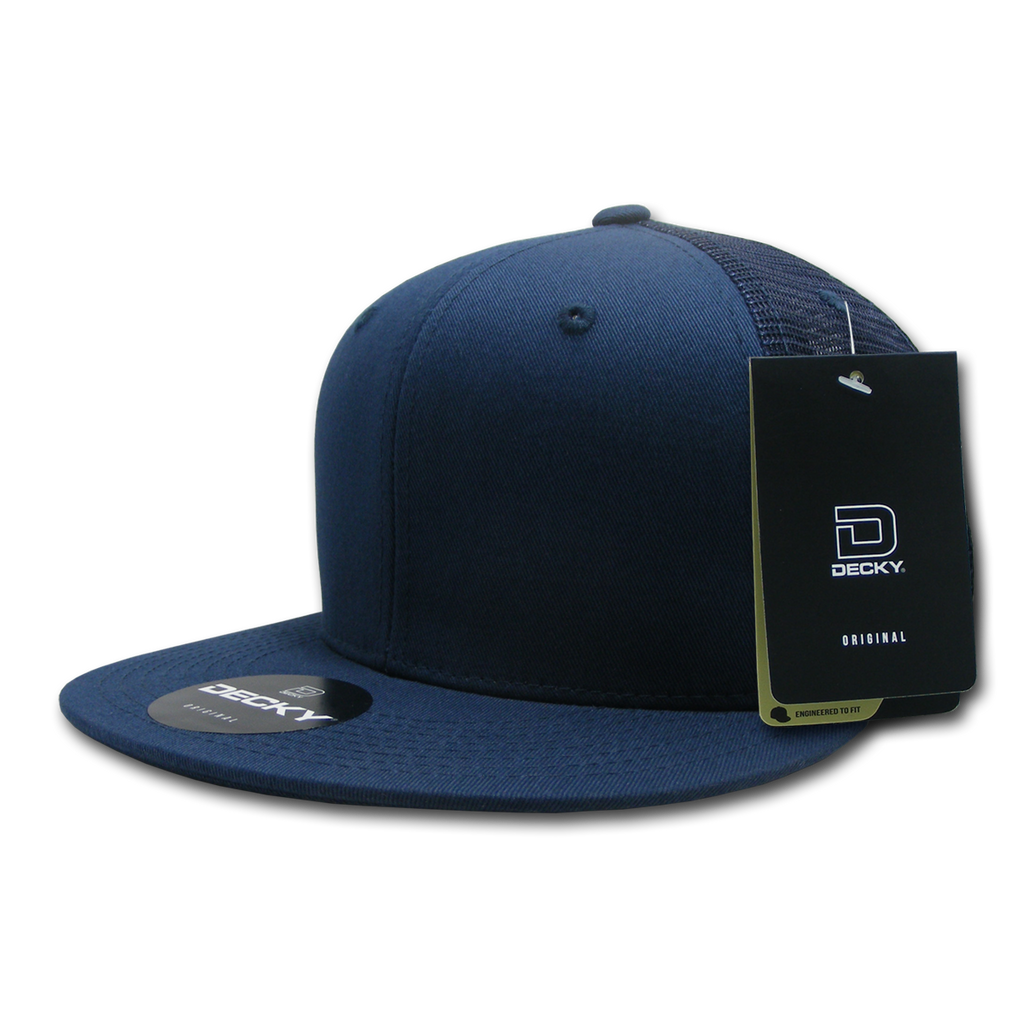 Decky 1075 Fitted Cotton Trucker Cap,BLK/WHT