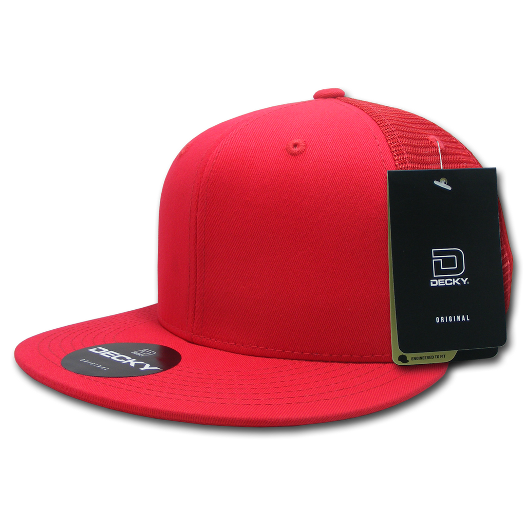 Decky 1075 Fitted Cotton Trucker Cap,BLK/WHT