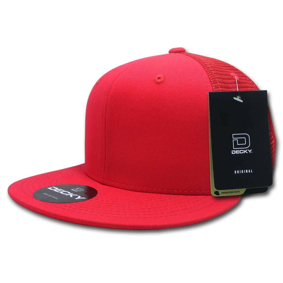 Decky 1075 Fitted Cotton Trucker Cap,BLK/WHT