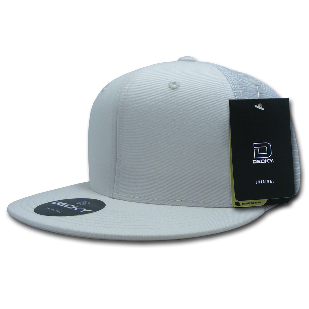 Decky 1075 Fitted Cotton Trucker Cap,BLK/WHT