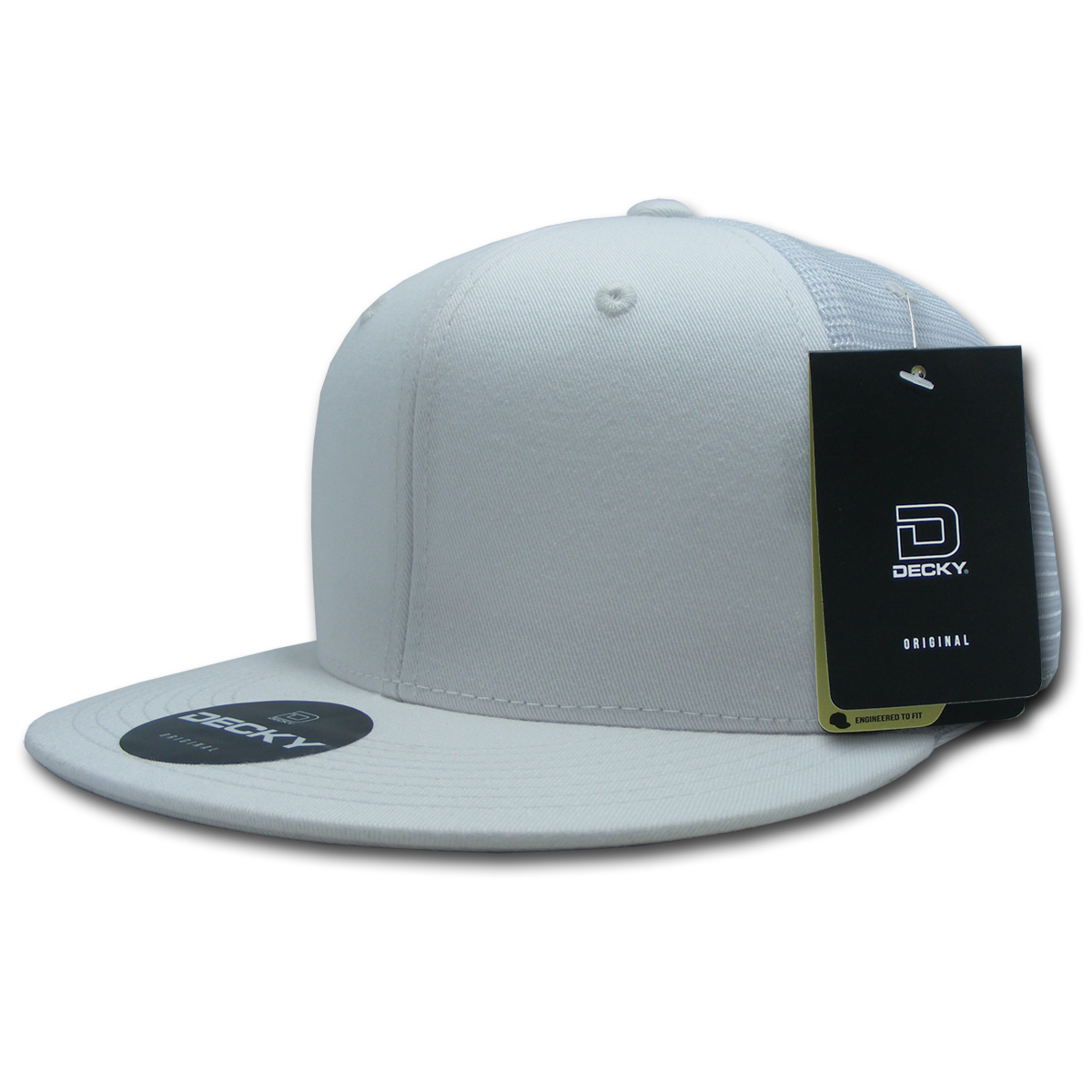 Decky 1075 Fitted Cotton Trucker Cap,BLK/WHT