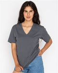 Los Angeles Apparel 24056 Unisex USA-Made Fine Jersey V-Neck T-Shirt