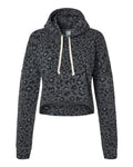 J. America 8853 Women's Crop Hooded Sweatshirt