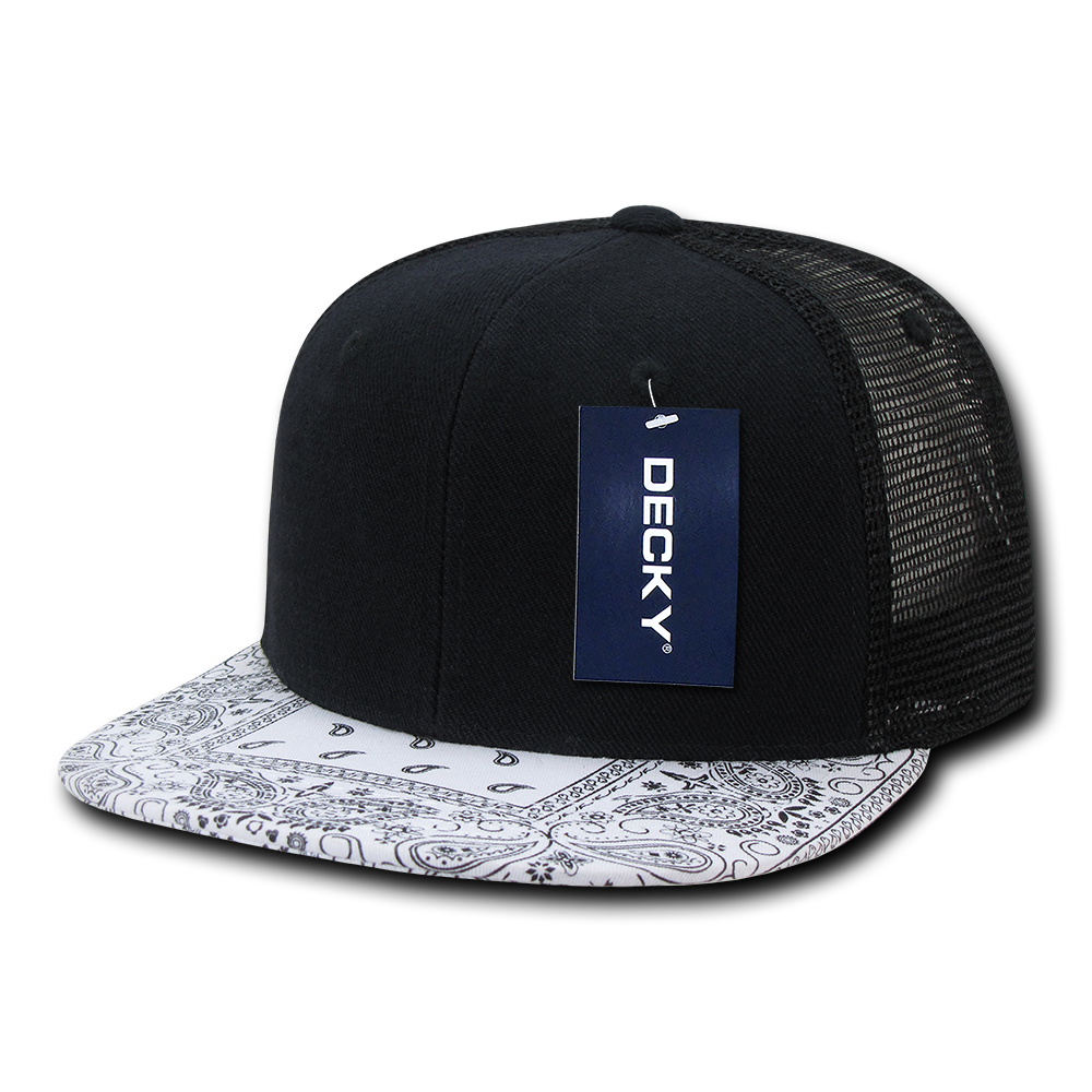 Decky 1083 6 Panel High Profile Structured Bandanna Bill Trucker
