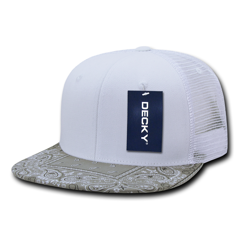 Decky 1083 6 Panel High Profile Structured Bandanna Bill Trucker