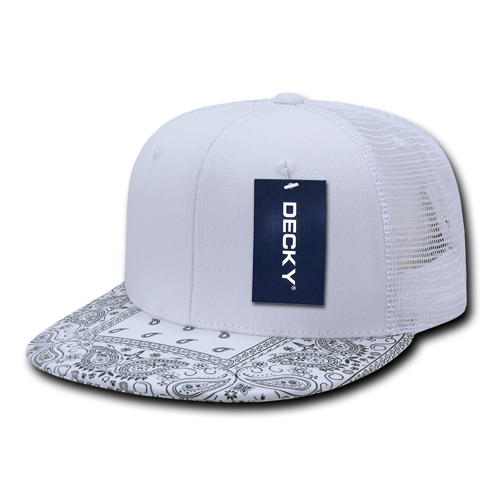 Decky 1083 6 Panel High Profile Structured Bandanna Bill Trucker