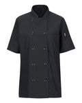 Chef Designs 045X Women's Mimix™ Short Sleeve Chef Coat with OilBlok