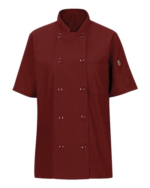 Chef Designs 045X Women's Mimix™ Short Sleeve Chef Coat with OilBlok