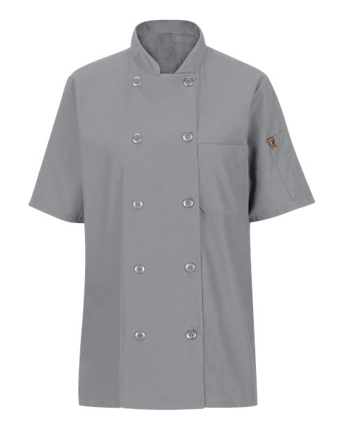 Chef Designs 045X Women's Mimix™ Short Sleeve Chef Coat with OilBlok