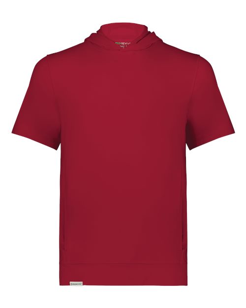 Holloway 222605 Youth Eco Revive™ Ventura Soft Knit Short Sleeve Hooded Sweatshirt