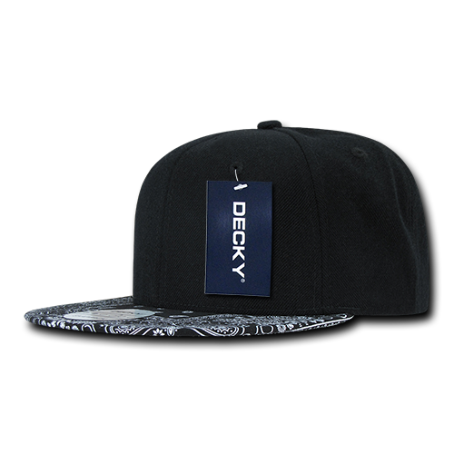 Decky 1093 6 Panel High Profile Structured Bandanna Bill Snapback