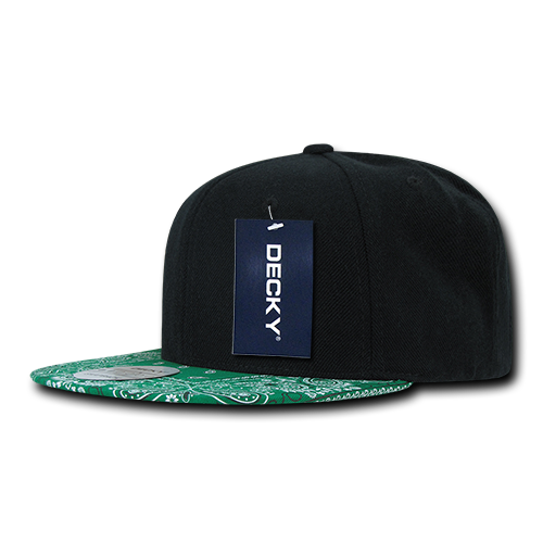 Decky 1093 6 Panel High Profile Structured Bandanna Bill Snapback