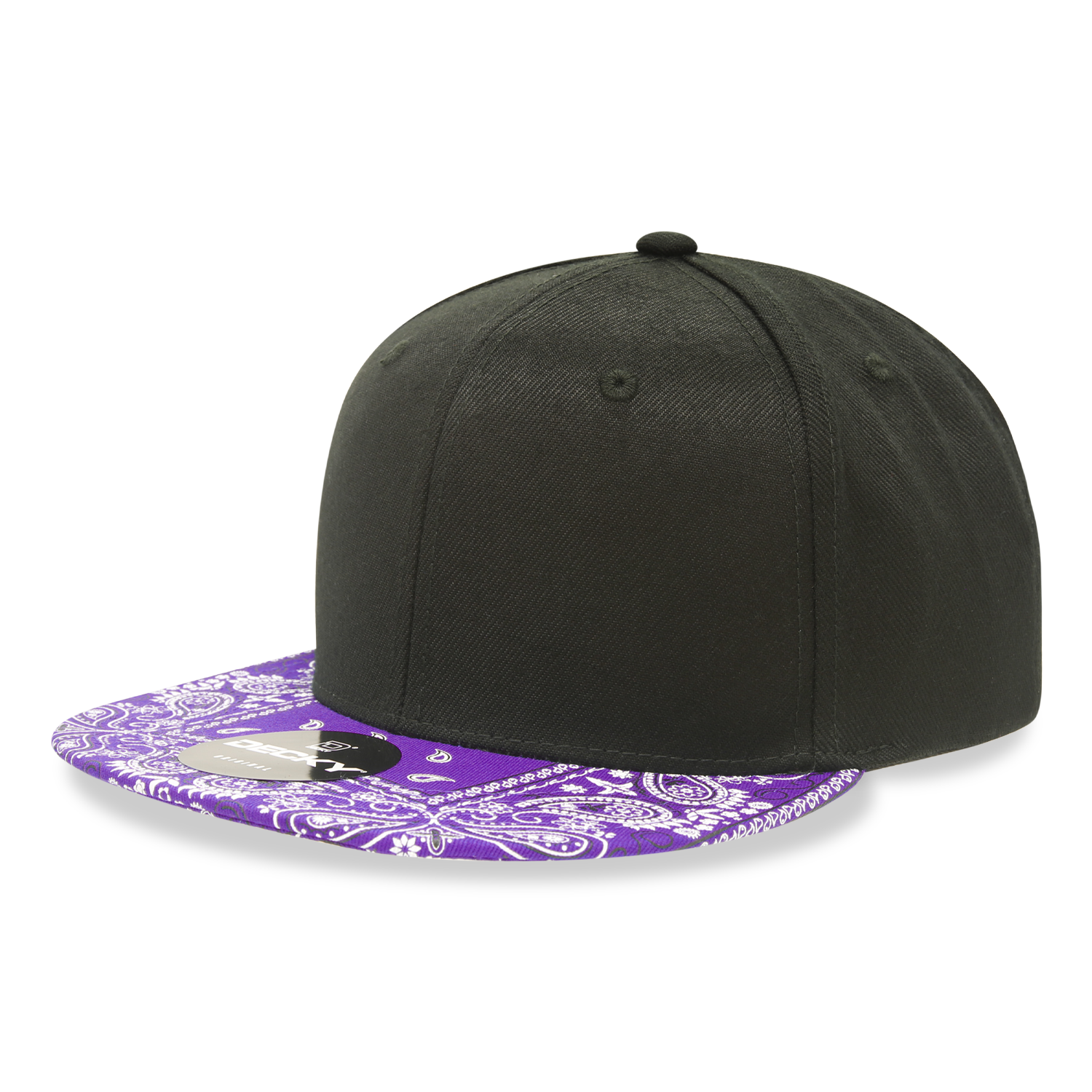 Decky 1093 6 Panel High Profile Structured Bandanna Bill Snapback