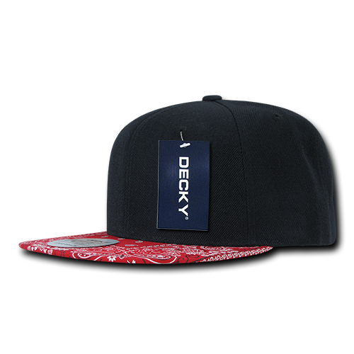 Decky 1093 6 Panel High Profile Structured Bandanna Bill Snapback