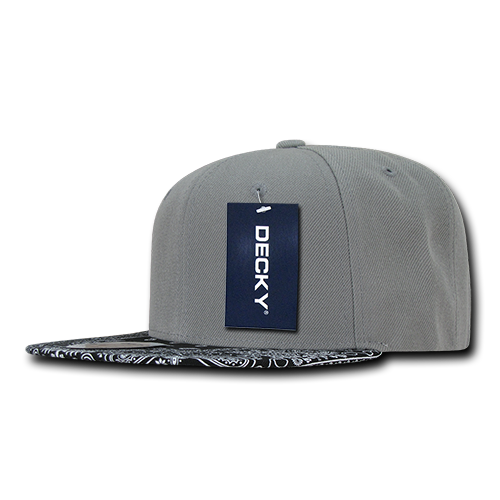 Decky 1093 6 Panel High Profile Structured Bandanna Bill Snapback